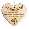 Pet-Jos Family Plaque Wooden Hanging Heart Gift for Family Members