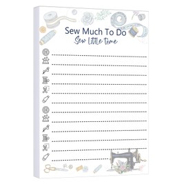 Tinlade 100 Sheets Sewing to Do List Notepad Quilters Gifts Checklist Quilting Handy to Do List Pad Sewing Lovers Daily Checklist Gift for Women Sewers Seamstresses Supplies 4.1 x 5.7 Inch