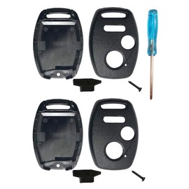 3 Buttons Key Fob Shell Case Fit for Honda Civic CR-V Crosstour Fit Pilot CR-Z Odyssey Accord Replacement Keyless Entry Remote Control Car Key Fob Cover