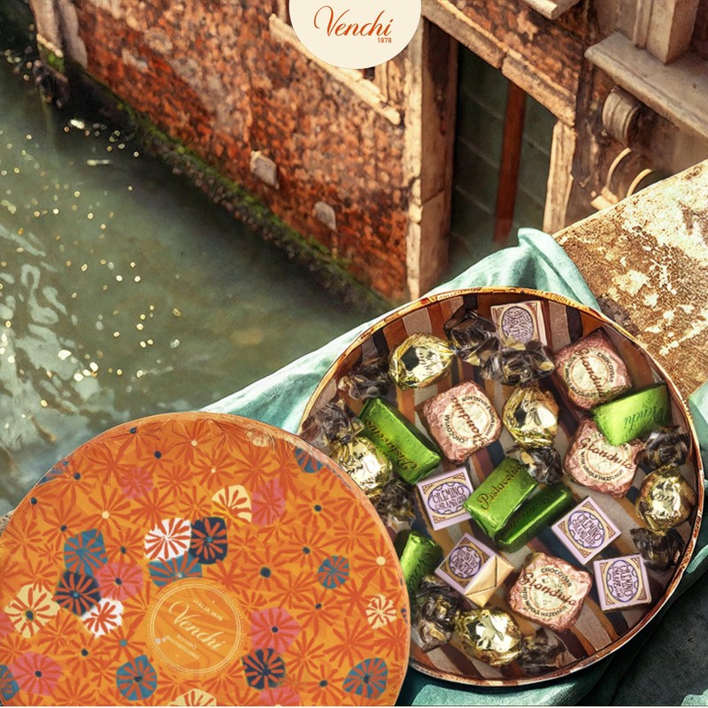 Venchi - Murrine Collection - Medium Orange Hamper with Assorted