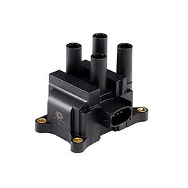 HELLA 5DA 193 175-411 Ignition Coil - 12V - 3-pin connector - Block Ignition Coil - Bolted