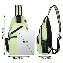 Long Keeper Lightweight Sling Backpack, Unisex Crossbody Backpack Chest bag Small Rucksack Sport Hiking Gym Dual-Use Travel Shoulder Bag for Women Men Teenager
