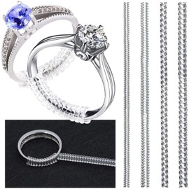 ZELDNER Ring Size Adjustment 4-Piece Set, Inspected in Japan, Ring Adjuster, Ring Stopper, Transparent, Easy to Attach and Detach, Ring Protection, for Loose Rings, Discreet, Rotation Prevention, Slip