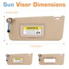 Hurotoms Sun Visor for Honda Accord 2008-2017, Right Passenger Side