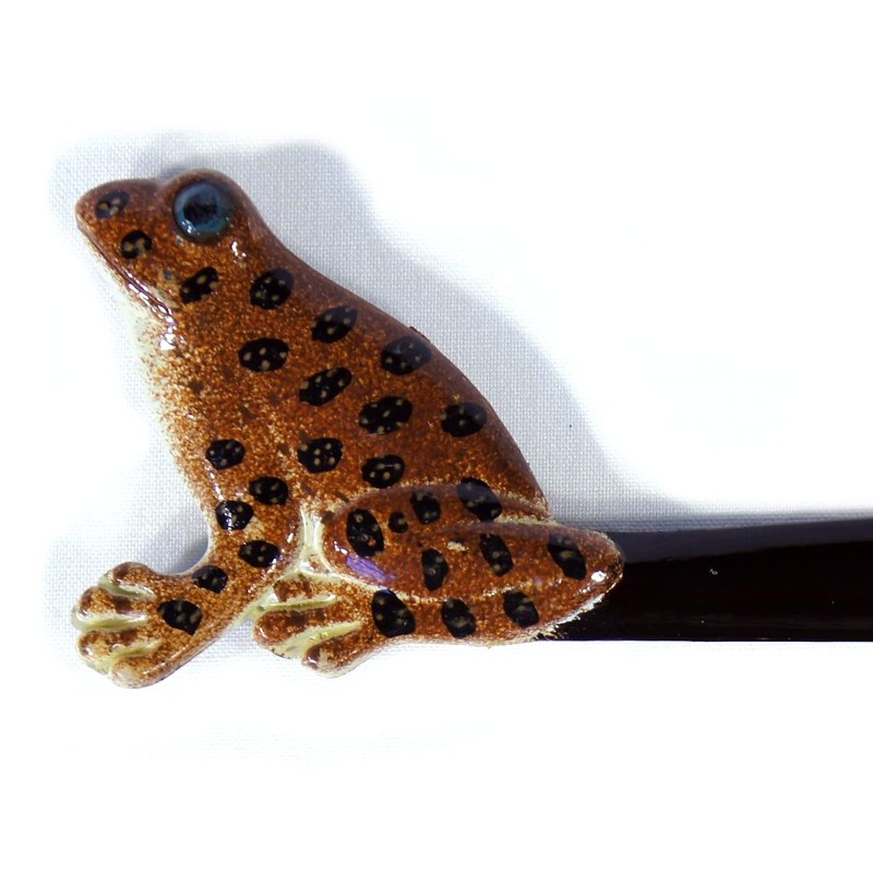 LX Hand Painted Dotted Brown Frog Toad Letter Opener