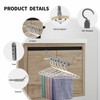 Coopache Clothes Hangers, Space-saving, Non-Slip Cupboard Organiser, Door Coat Rack,