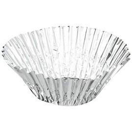 MA Packaging Bento Cup, Aluminum Case, Silver, No. 9, Diamond Case, Round, Commercial Use, Side Dish Cup, 9F, 500 Pieces