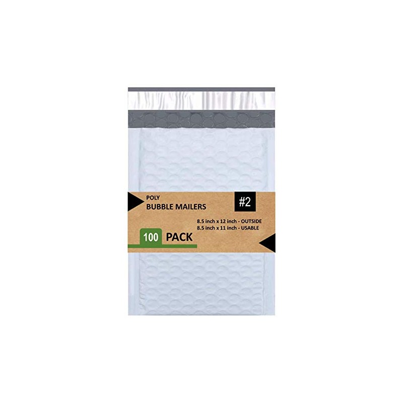 Sales4Less #2 Poly Bubble Mailers 8.5X12 Inches Padded Envelope Mailer
