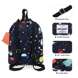 HAWEE Waterproof Drawstring Backpack with Inner Pocket Large Gym Bag Drawstring Daypack Drawstring Bag Sports Bag Unisex for Women Men Travel Everyday School Outdoor Yoga Swimming Beach, Planet,
