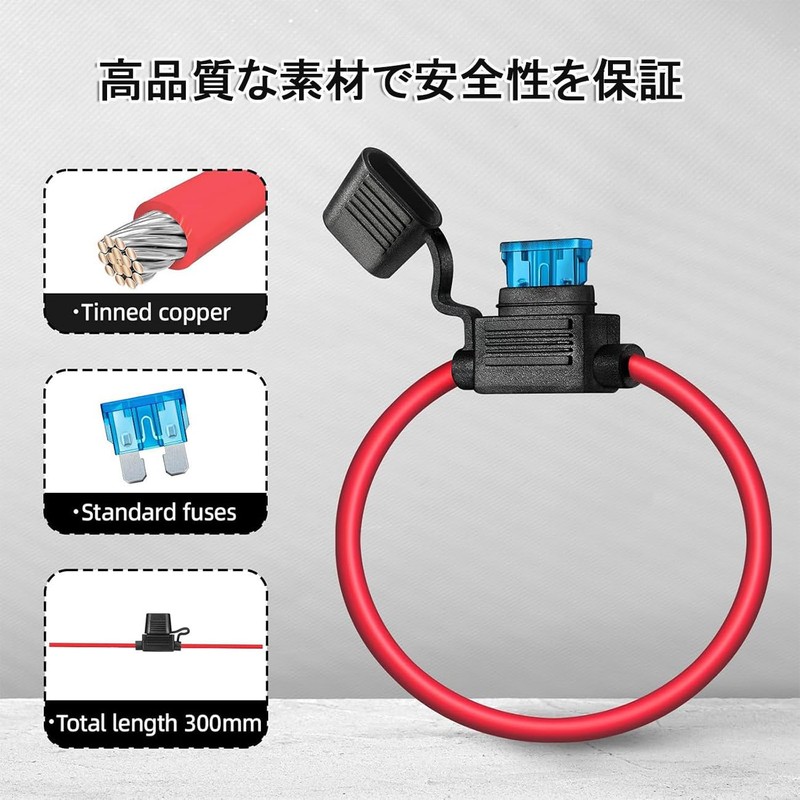 DENGUJD Fuse Holder, Fuse Box, Fuse Clip, Flat Type, Waterproof,