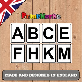 Horse Dressage Letter Markers x 8 White and Black Aluminium Rustproof 40x20m Arena Markers Horse