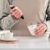 Milchaufschäumer, ideal für Cappuccini, tragbar, leicht, aus ABS und Edelstahl,