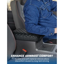 JOYTUTUS Center Console Cover Compatible with 2022-2024 2025 Nissan Frontier Leather Armrest Cover Center Console Cushion Nissan Frontier Accessories