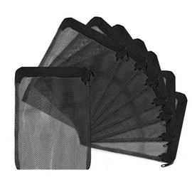 Cunina Aquarium Filter Media Bags for Aquarium with Zipper, Reusable Strong Polyester Fine Mesh Bag for Activated Carbon, Bio Filter Balls, Ceramic Rings, Filter Stones, Biospheres 8 Pack 7.8" x 5.9"