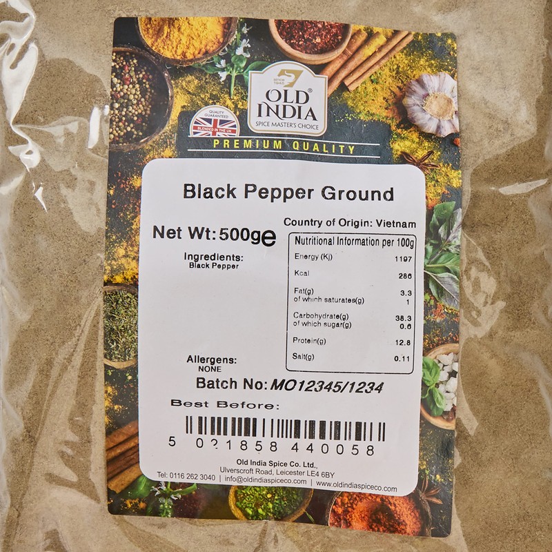 Old India Black Pepper Ground 500g