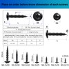 FandWay 100Pcs M4.2 x 25mm Wafer Head Self-Tapping Screws, Modified