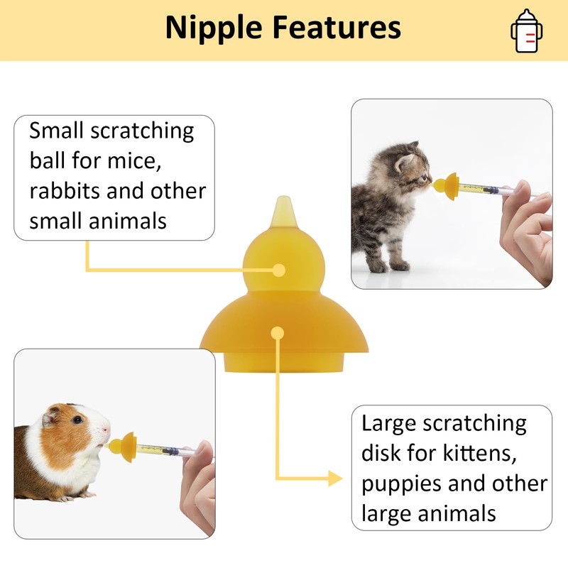 Kitten Nursing Bottle, Pet Feeding Nipple, Milk Nursing Bottles Kits