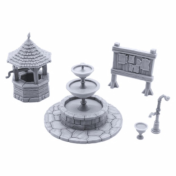 Town Square - DND Terrain Compatible with Dungeons and Dragons,