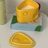 Ceramic Mug Cute Cheese Shape Fashionable Multifunctional Tea Cup with