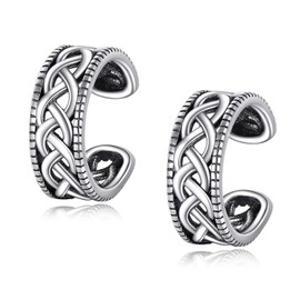 Celtic Ear Cuffs Sterling Silver Celtic Knot Ear Cuff Earrings Non Piercing Irish Celtic Jewelry Gifts for Women Men