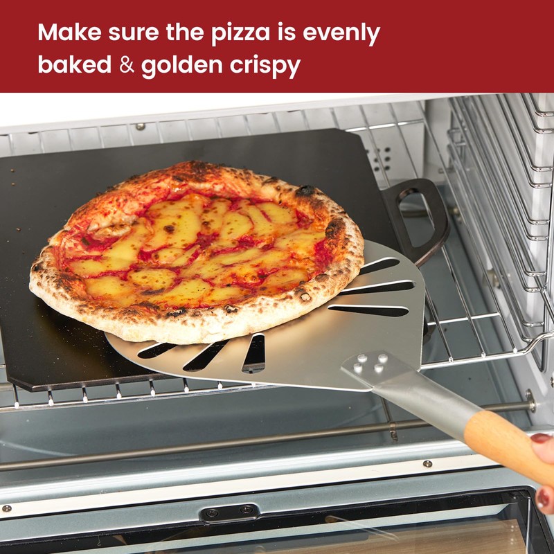 ROCKSHEAT 9 Inch Pizza Peel - Anodized Aluminum Pizza Transfer