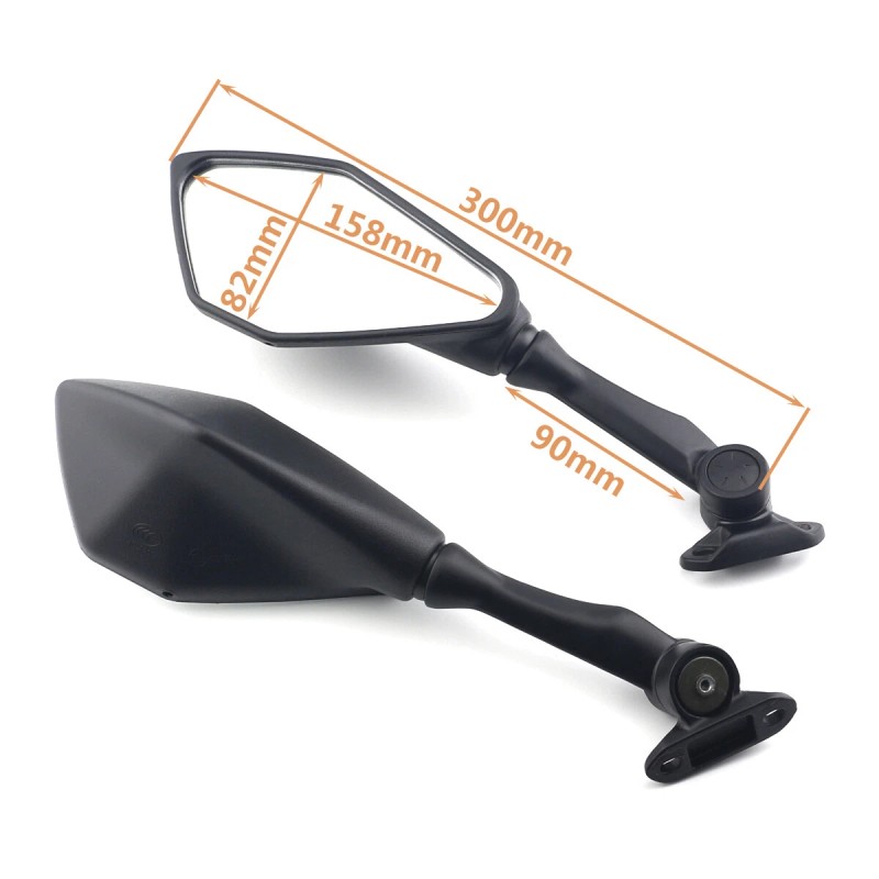 POMT Left & Right Rearview Mirrors For Kawasaki Ninja 400