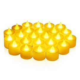 Velas Led, 24PCS Velas Decorativas sin Llama 100% Seguras, Velas Electricas Impermeables Hasta 200 Horas Continuas para Mesa, Boda, Halloween, Decoraciones Navideñas (Blanco Cálido)