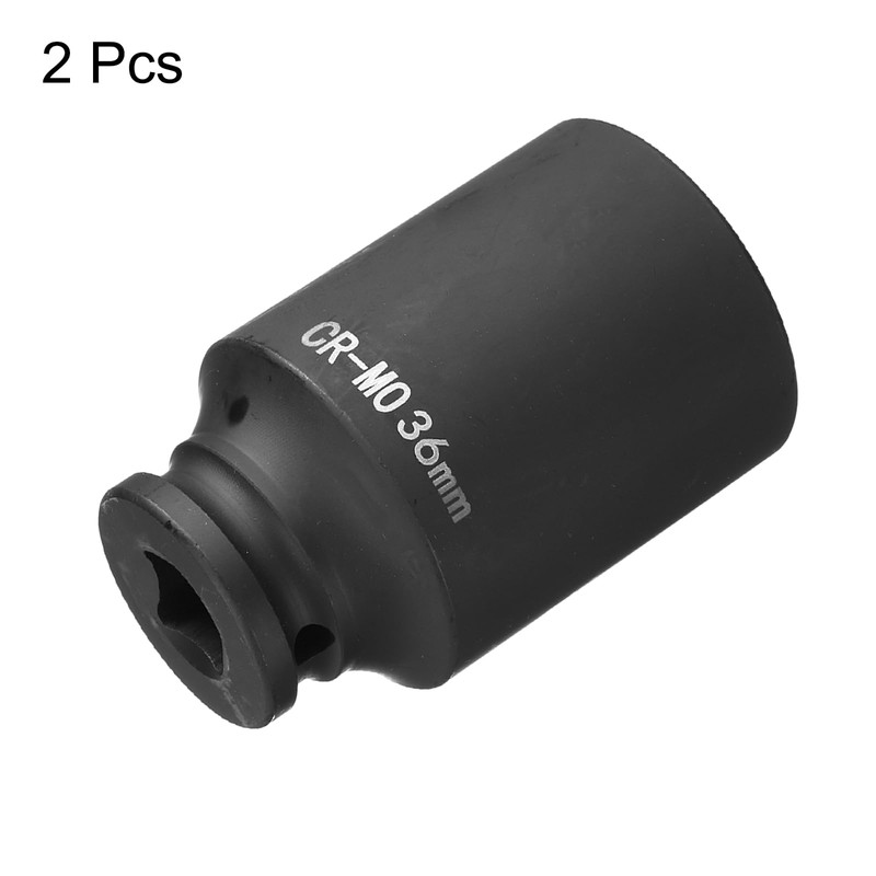 HARFINGTON 2Pcs 12-Point Deep Impact Socket 1/2 Inch Drive 36mm
