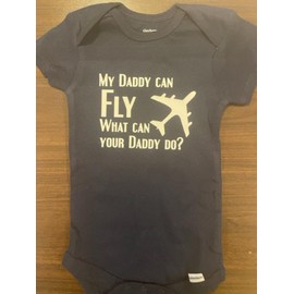 My Daddy can fly baby onesie ® airplane plane bodysuit pilot infant one piece