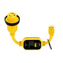 Kohree 30 Amp to 110V RV Adapter with Surge Protection, 8000 Joules 15 Amp to 30 Amp RV Power Adapter 21'' with Twist Lock, Circuit Analyzer w/LED Indicators, for Camper Travel Trailer