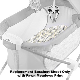 Replacement Part for Fisher-Price Soothing View Projection Bassinet GYN84 - Replacement Bassinet Sheet Fawn Meadows Print