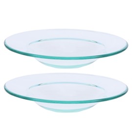 Baluue 2 Uds Velas Vela Perfumada Aceites Esenciales Calentador Reemplazo Plato De Vidrio Vidrio Cera Alienígena Se Derrite Plato Quemador De Vela Lámpara De
