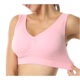 Cabales Womens Sports Bras, Yoga Comfort Seamless Stretchy Sports Bra for Women 3 Pack