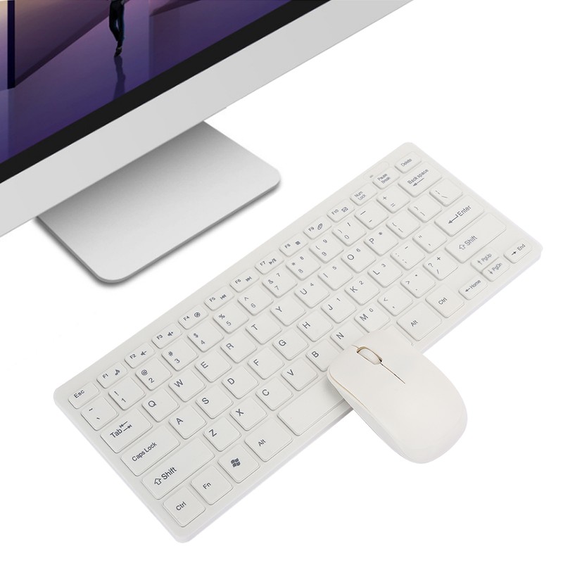 2.4G Wireless Keyboard Mouse Set with Keypad Protector USB Receiver