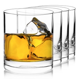 Luigi Bormioli Classico Double Old-Fashioned Glasses - Set of 4, 13.5 Oz. Multipurpose Tumblers for Whiskey, Cocktails - Made in Italy with SON.hyx Lead-Free Durable Crystal - Dishwasher Safe