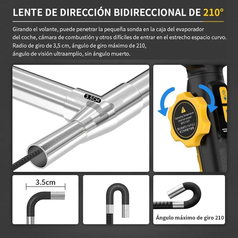 FINYQBET Endoscopio Profesional 1080P, IP67 360°