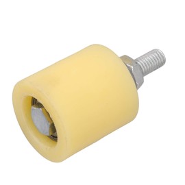 logyues 2Pcs M10 PP Steel Roller Bearing Guiding Wheel with 6200 Bearing Insert for Electric Door Sliding Gate Hardware 40x44mm