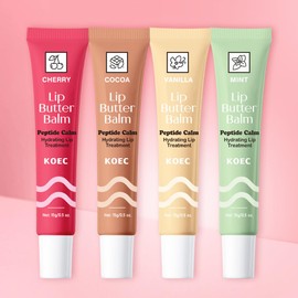4Pcs Lip Butter Balm, Instant Lip Mask Hydrating and Nourishing Lip Gloss, not Sticky Perfect Shine Lip Care Oil
