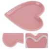 Operitacx Pink Heart Bowl Ceramic Spice Tableware Sushi Dip Bowls