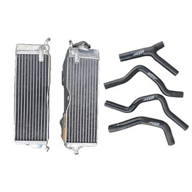 Aluminum Radiator + Silicone hose for 1985-1988 Honda CR500R CR500 CR 500 R 1986 1987 (Black)