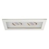WAC Low Voltage Multiples Recessed Two Light Trim in White