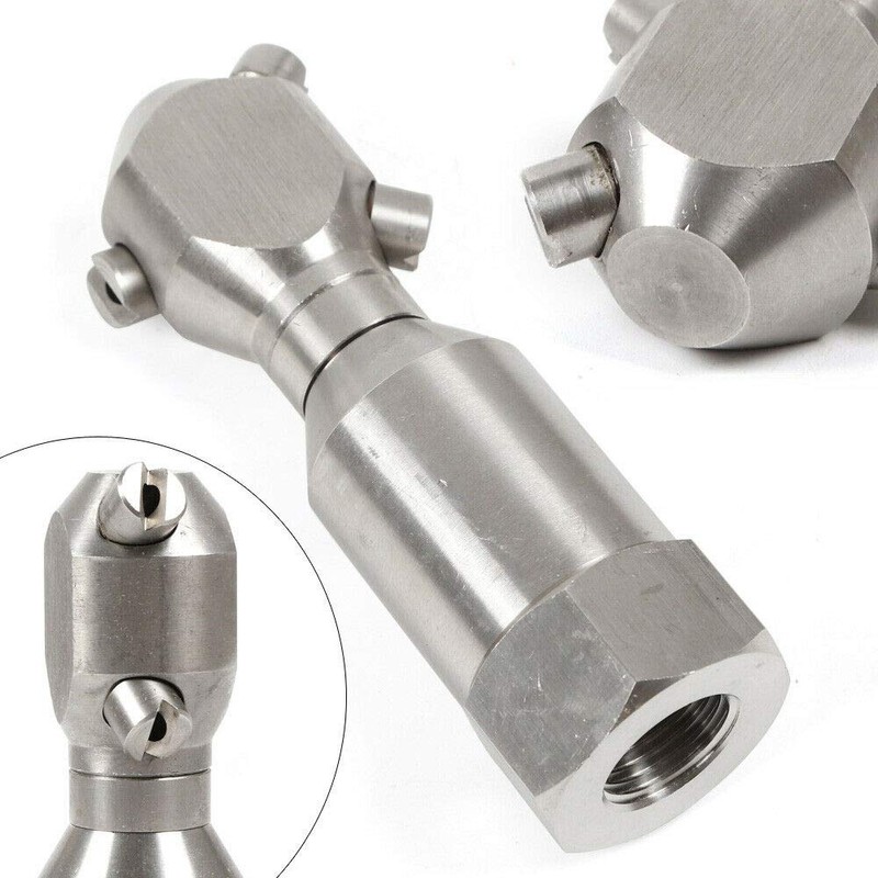 CNCEST 1/2" 360° Continuous Rotary Cleaning Nozzle Stainless 304 Tank