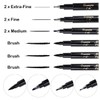 O-Kinee Calligraphy Pens - Pack of 9 Calligraphy Ballpoint Pens