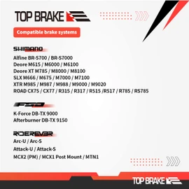 Top Brake Pastillas de Freno de Disco Bicicleta para Shimano XTR M9000/9020/985/987,Deore XT M785/M615/6000/8000 Flat Mount, Alfine S7000, SLX M7000/M675, Road CX75 (Performance - Rojo)