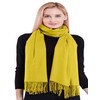 CJ Apparel Yellow 100% Cashmere Shawl Pashmina Scarf Wrap Hand