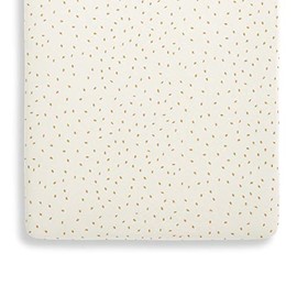 The Little Green Sheep Organic Crib Fitted Sheet, Lightweight & Breathable, Linen Rice