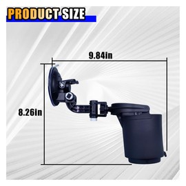 Recessed Folding Cup Drink Holder, Car Console Cup Holder with Suction Cup, Vehicle Adjustable Drink Bottle Holder, Car Can Holder Container and Organizer (1PCS)
