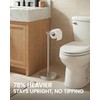 Brushed Nickel Toilet Paper Holder Stand, 4.82 lb Weighted Base,