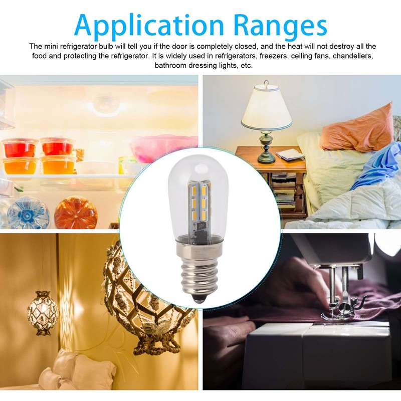 5Pcs E12 LED Bulb High Brightness 120V Fridge Lamp Bulb