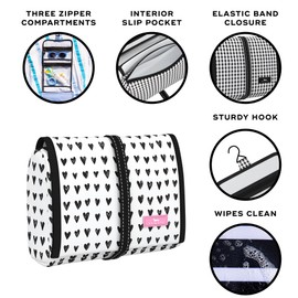 SCOUT Beauty Burrito Hanging Toiletry and Cosmetic Organizer with 3 Compartments